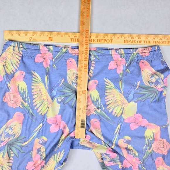 Chubbies Swim Trunks 3XL Blue Parrots Floral Tropical Swim Shorts Lined Pockets - Picture 7 of 8